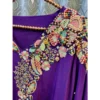 Imperial Crepe Satin Kaftan with Hand-Done Zardosi & Wooden Tassels