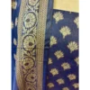 Imperial Sapphire Jamawar Silk Suit with Ornate Weave