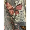 Charcoal Mist Tissue Linen Suit with Hand-Done Butterfly Artistry