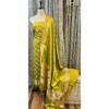 Dhani Green Pure Katan Silk Suit with Banarasi Gold Weave