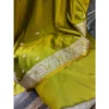 Dhani Green Pure Katan Silk Suit with Banarasi Gold Weave