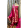 Fuchsia Pink & Magenta Dual-Shade Pure Katan Silk Banarasi Suit