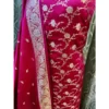 Fuchsia Pink & Magenta Dual-Shade Pure Katan Silk Banarasi Suit
