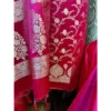 Fuchsia Pink & Magenta Dual-Shade Pure Katan Silk Banarasi Suit