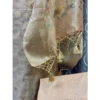 Golden Sandalwood Silk Suit with Hand-Embroidered Neckline & Tissue Silk Dupatta