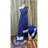Ink Blue Modal Silk Bandhej Suit with Heavy Dupatta