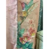 Peach Nectar Tissue Linen Suit with Hand-Worked Bird Motifs