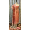 Burnished Rust Silk Suit with Hand-Embroidered Neckline & Tissue Silk Dupatta