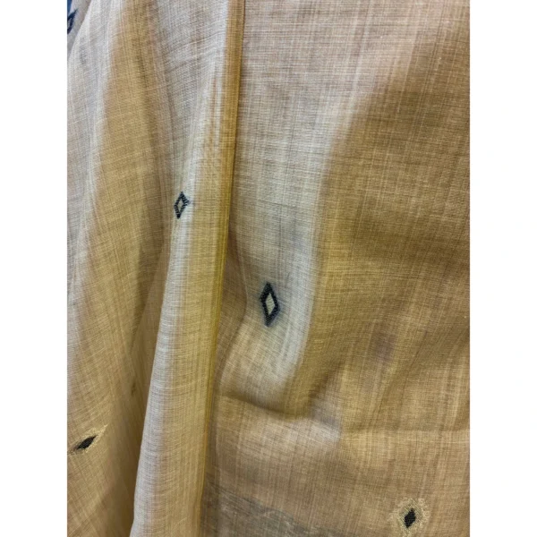 Sandalwood Light Brown Jamdani Silk Suit