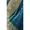 Teal & Azure Rang Kaat Silk Suit with Paani Gold Kadwa Weave