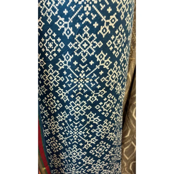 Azure Heritage Cotton Suit with Patola Artistry