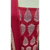 Crimson Earth Cotton Suit with Sindhi Ajrakh Artistry