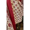 Crimson Earth Cotton Suit with Sindhi Ajrakh Artistry