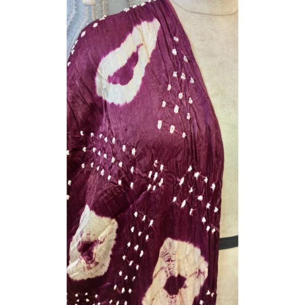 Heritage Gajji Silk Dupatta with Hand-Block & Pure Bandhej