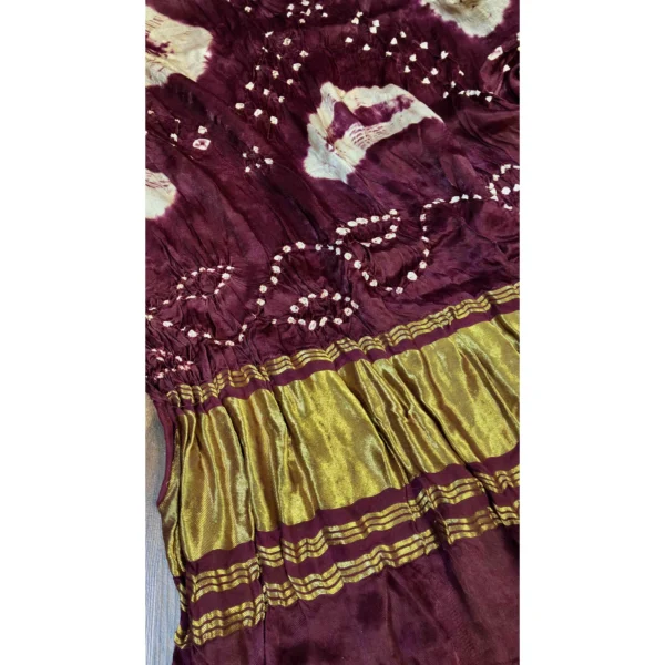 Heritage Gajji Silk Dupatta with Hand-Block & Pure Bandhej