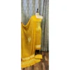 Heritage Mustard Yellow Gajji Silk Suit with Needle Shibori & Bandhani Artistry