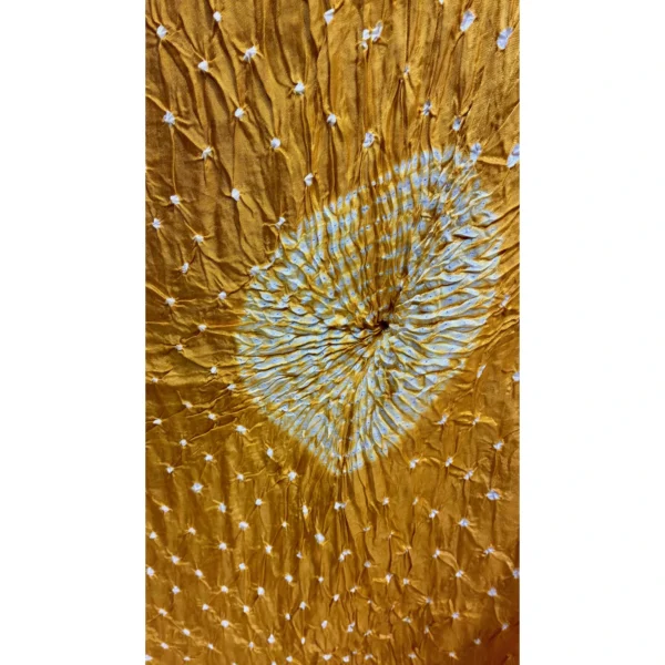 Heritage Mustard Yellow Gajji Silk Suit with Needle Shibori & Bandhani Artistry