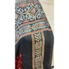 Heritage Red & Black Gajji Silk Dupatta with Ajrakh Hand-Block & Bandhej Makdi Design