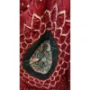 Heritage Red & Black Gajji Silk Dupatta with Ajrakh Hand-Block & Bandhej Makdi Design