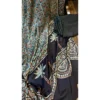 Midnight Onyx Gajji Silk Suit with Hand-Block Ajrakh