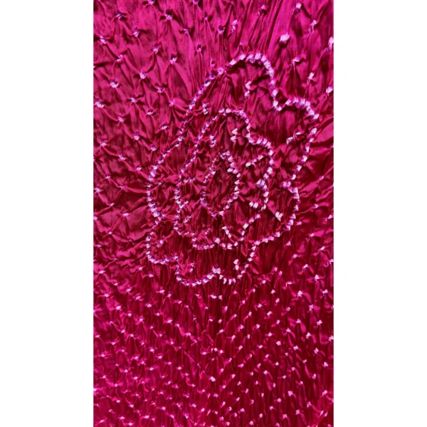 Rose Quartz Cotton Gajji Silk Suit with Mor Pankhi Bandhani