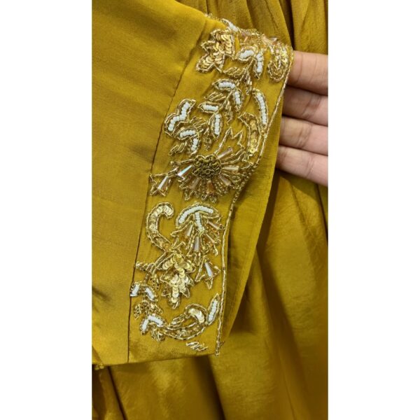 Ochre Sun Soft Crepe Choga Set