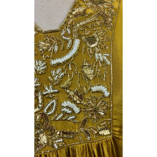 Ochre Sun Soft Crepe Choga Set