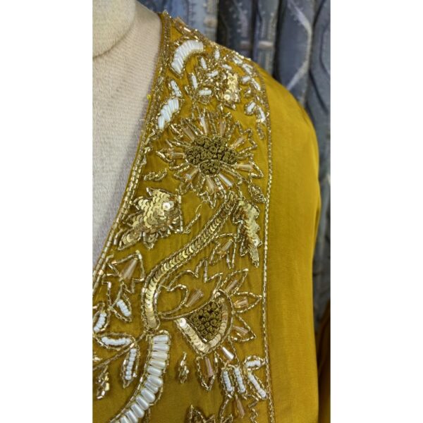 Ochre Sun Soft Crepe Choga Set