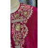 Fuchsia Dhoti Set with Ornate Zardozi Neckline
