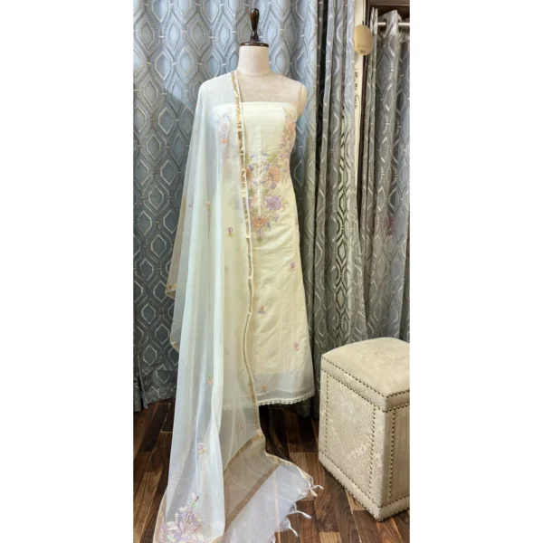 Alabaster Pastel Pure Mul Cotton Suit