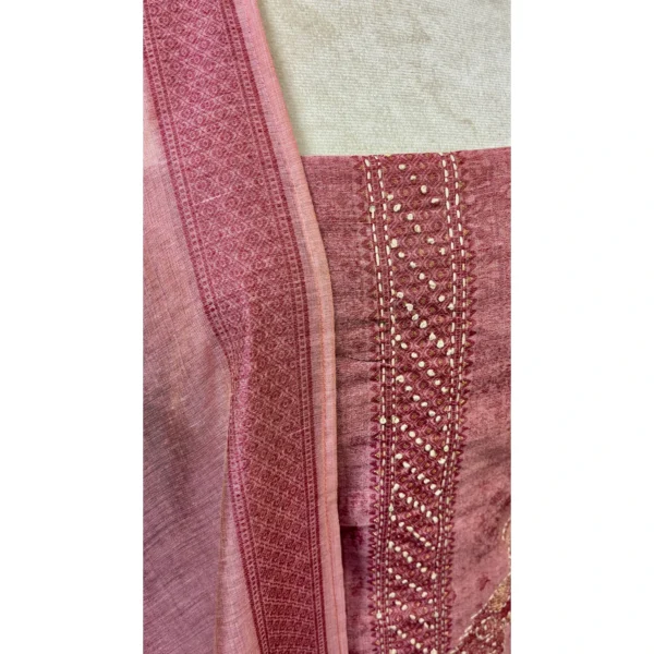 Blush Rose Cotton Jamdani Suit