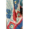 Crimson Azure Mul Chanderi Ikat Suit