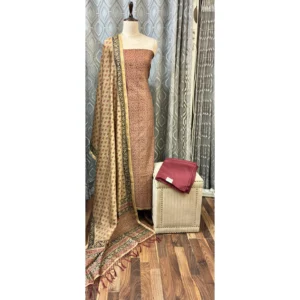 Crimson Gold Maheshwari Suit