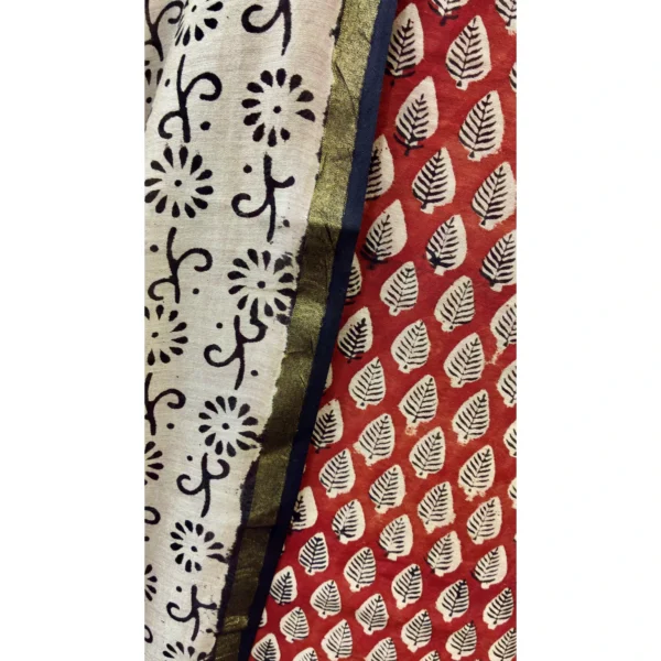 Crimson Terracotta Pure Cotton Chanderi Suit