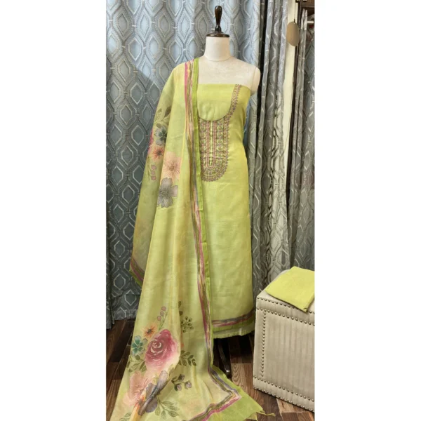 Meadow Green Tissue Linen Suit