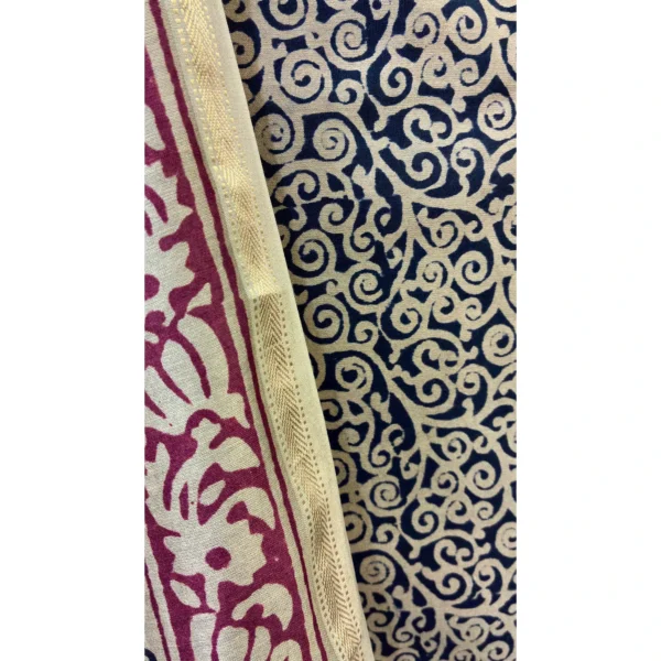 Ochre Onyx Maheshwari Suit