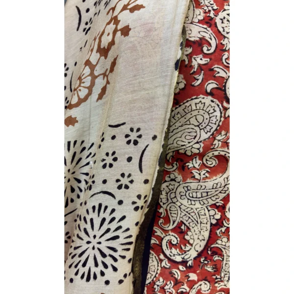 Ochre Terracotta Cotton Chanderi Suit