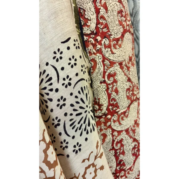 Ochre Terracotta Cotton Chanderi Suit