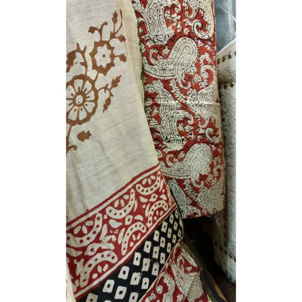 Ochre Terracotta Cotton Chanderi Suit