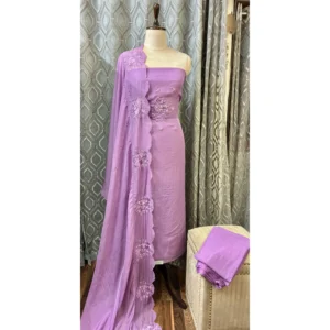 Orchid Haze Pure Organza Suit