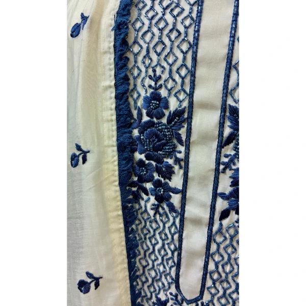 Porcelain Blue Mul Chanderi Suit