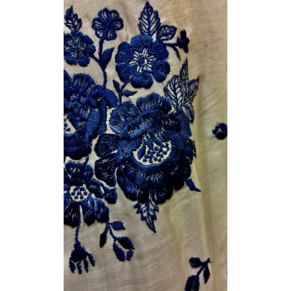 Porcelain Blue Mul Chanderi Suit